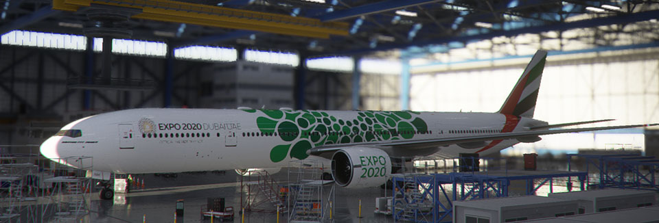 Boeing 777-300ER Emirates Expo Green A6-ENH