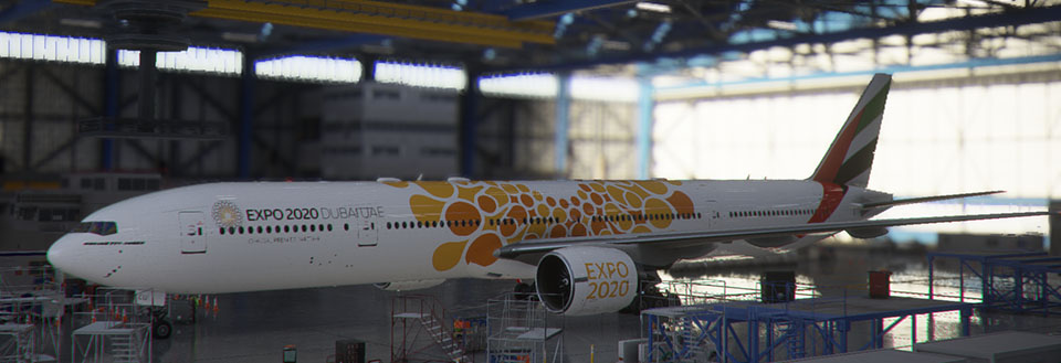 Boeing 777-300ER Emirates Expo Orange A6-ECU