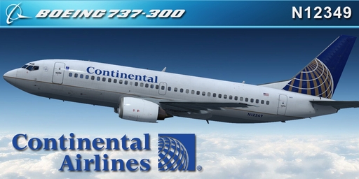 CS 737-300 CONTINENTAL AIRLINES N12349